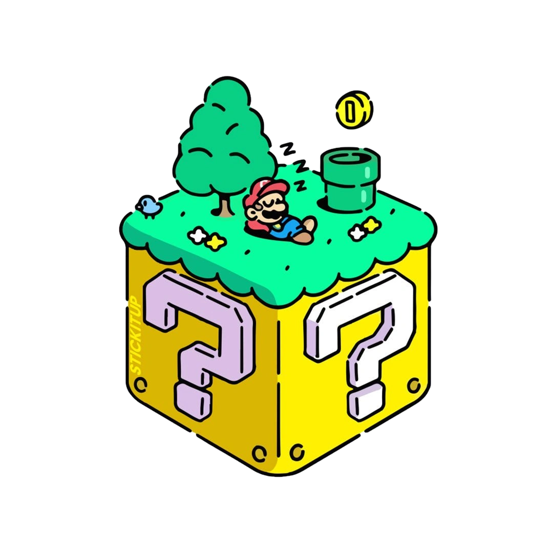 Sleeping Super Mario Sticker
